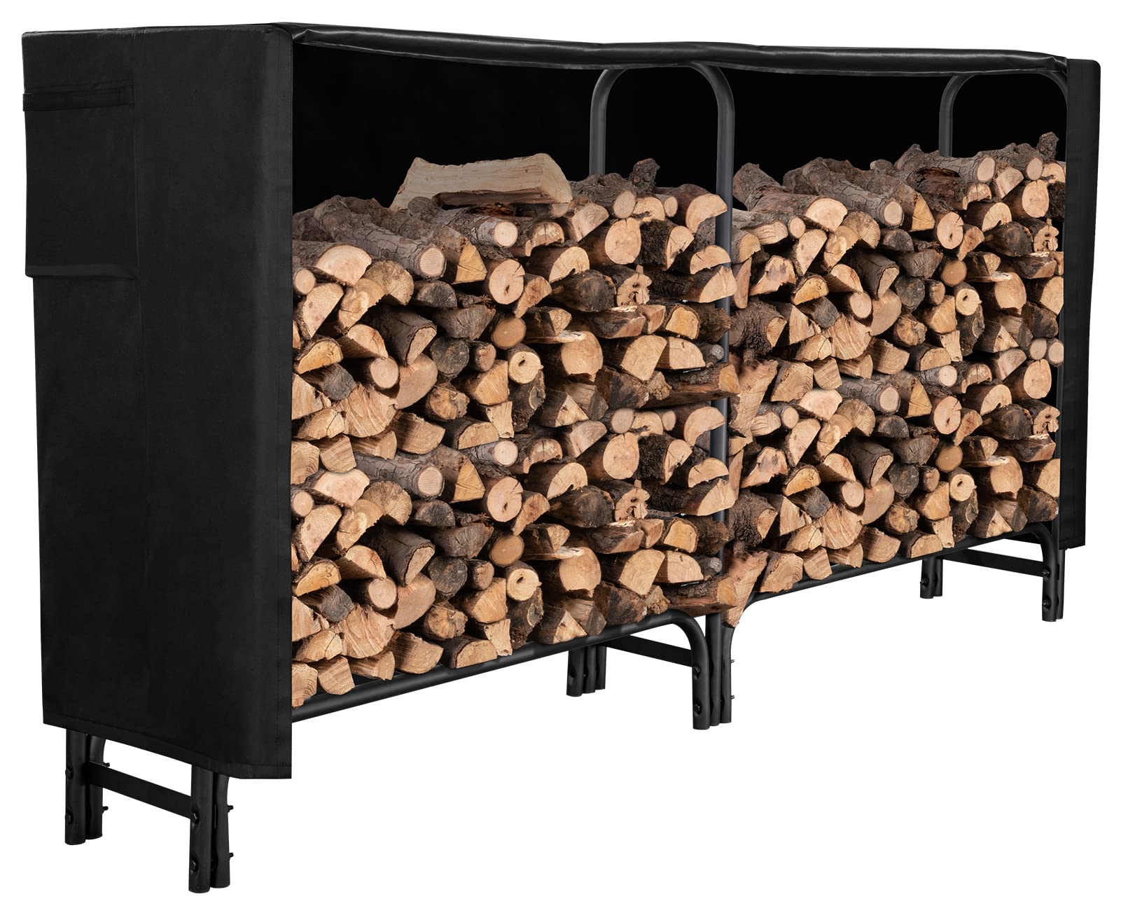 GASPRO front view of assembled rack showing stable storage and organized wood