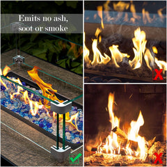 GASPRO beads concealing burner pipes and creating a clean finished look