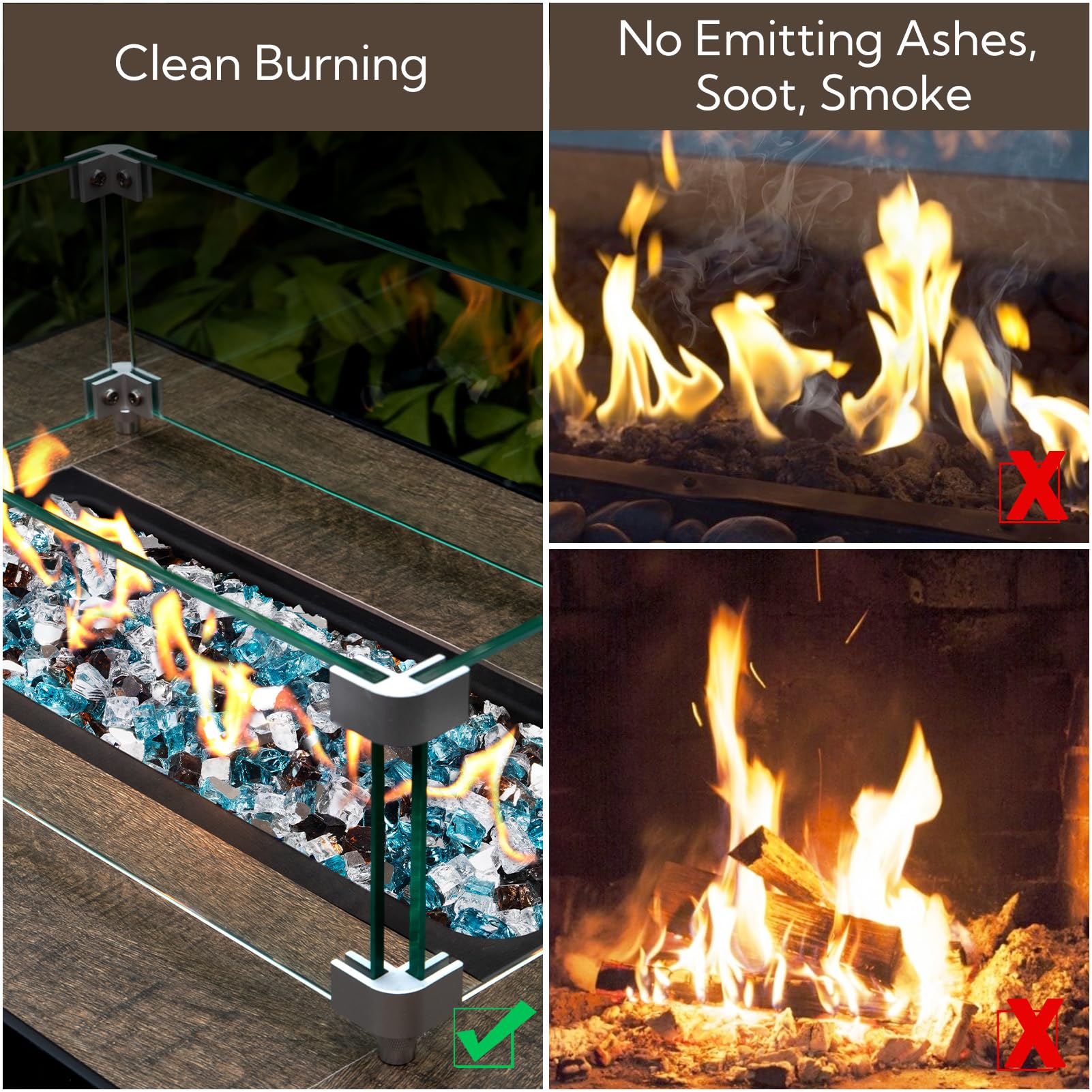 GASPRO backyard lifestyle scene showing improved fire feature aesthetics
