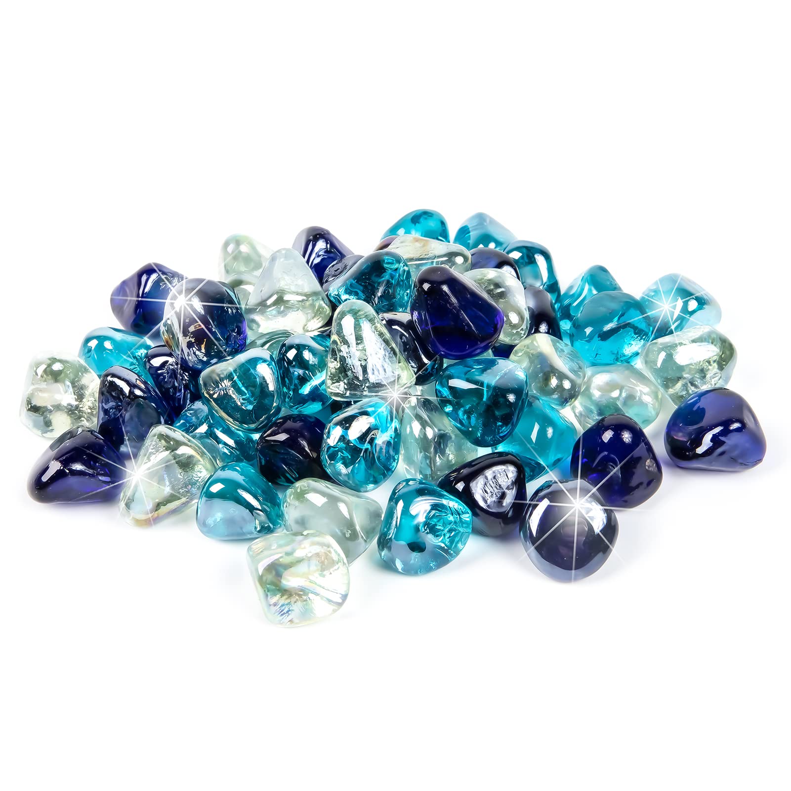 GASPRO mixed white cobalt margarita azura blue colors detail for layered, vibrant flame reflection