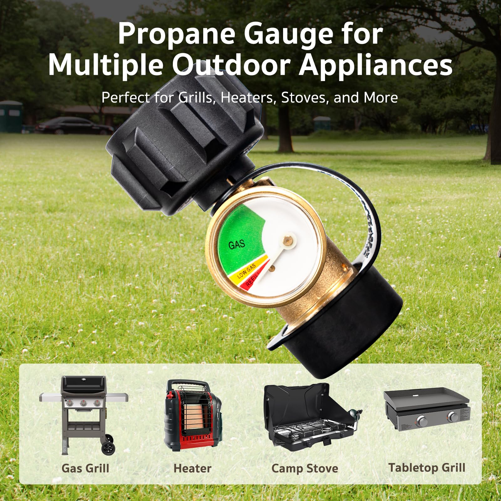 GASPRO glow-in-the-dark dial visible at night for safer low-light checks