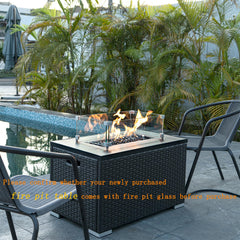 GASPRO fire glass making nighttime sparkles and enhanced ambiance