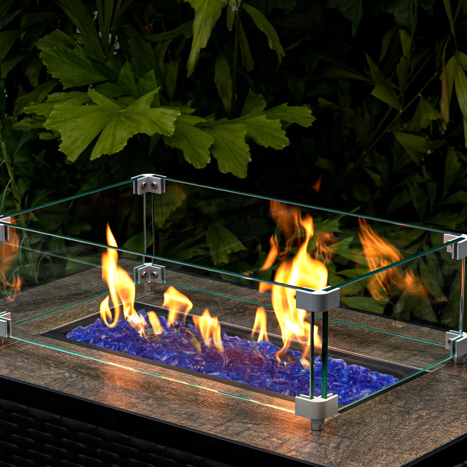 GASPRO glass spread over burner illustrating coverage and hidden plumbing benefit