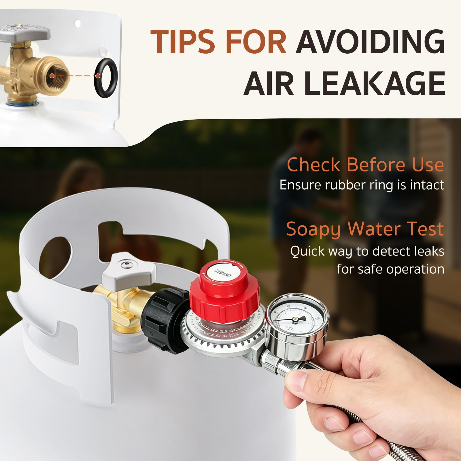 GASPRO boxed packaging with regulator and hose displayed for quick setup