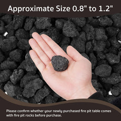 GASPRO lava rocks arranged in an outdoor fire pit improving flame visibility and ambiance