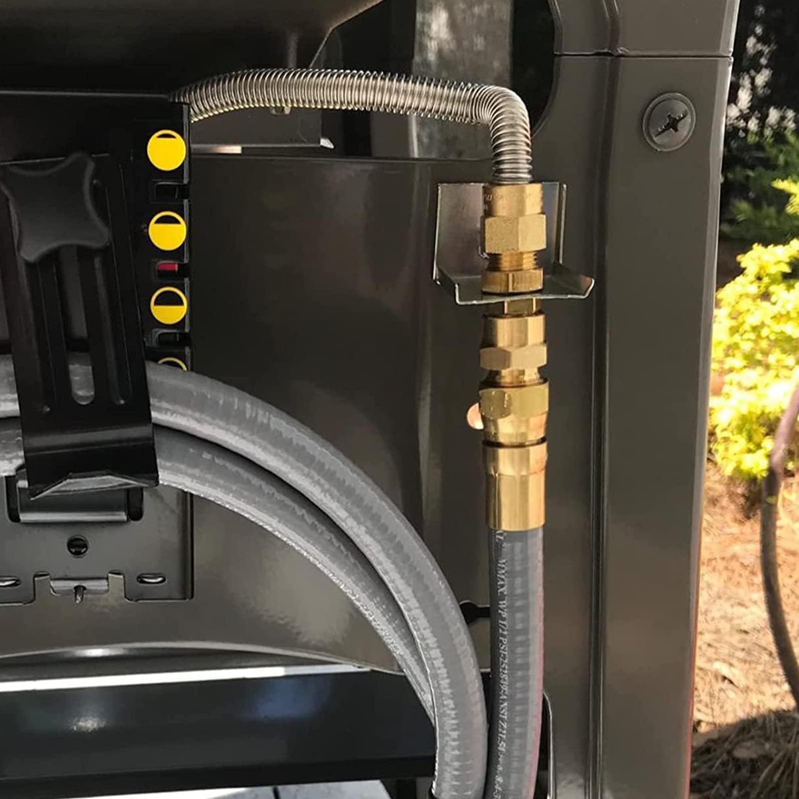 GASPRO hose next to ruler showing scale for planning installation