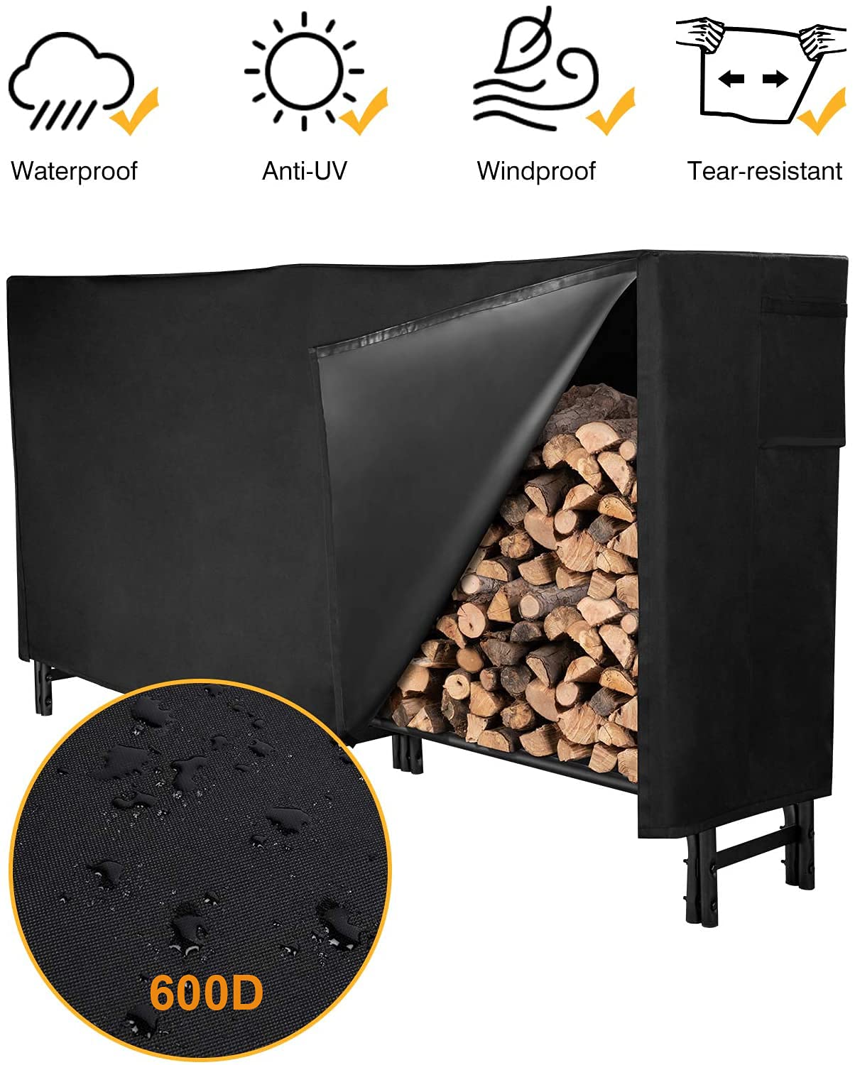 GASPRO rack with log for scale showing capacity and convenient size