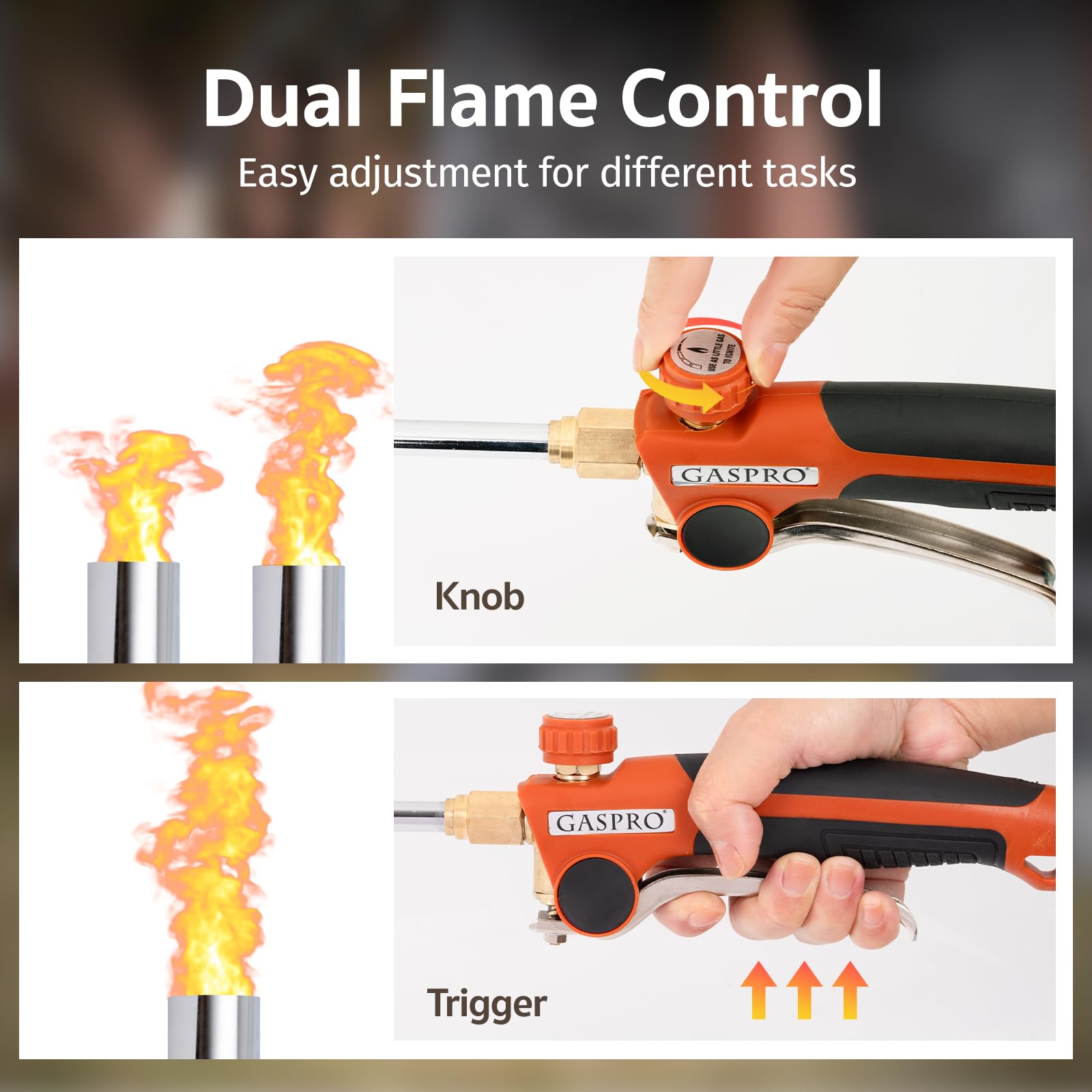 GASPRO converted to short mode for close work and precise control