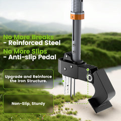 GASREKV telescoping handle extended showing adjustable ergonomic reach