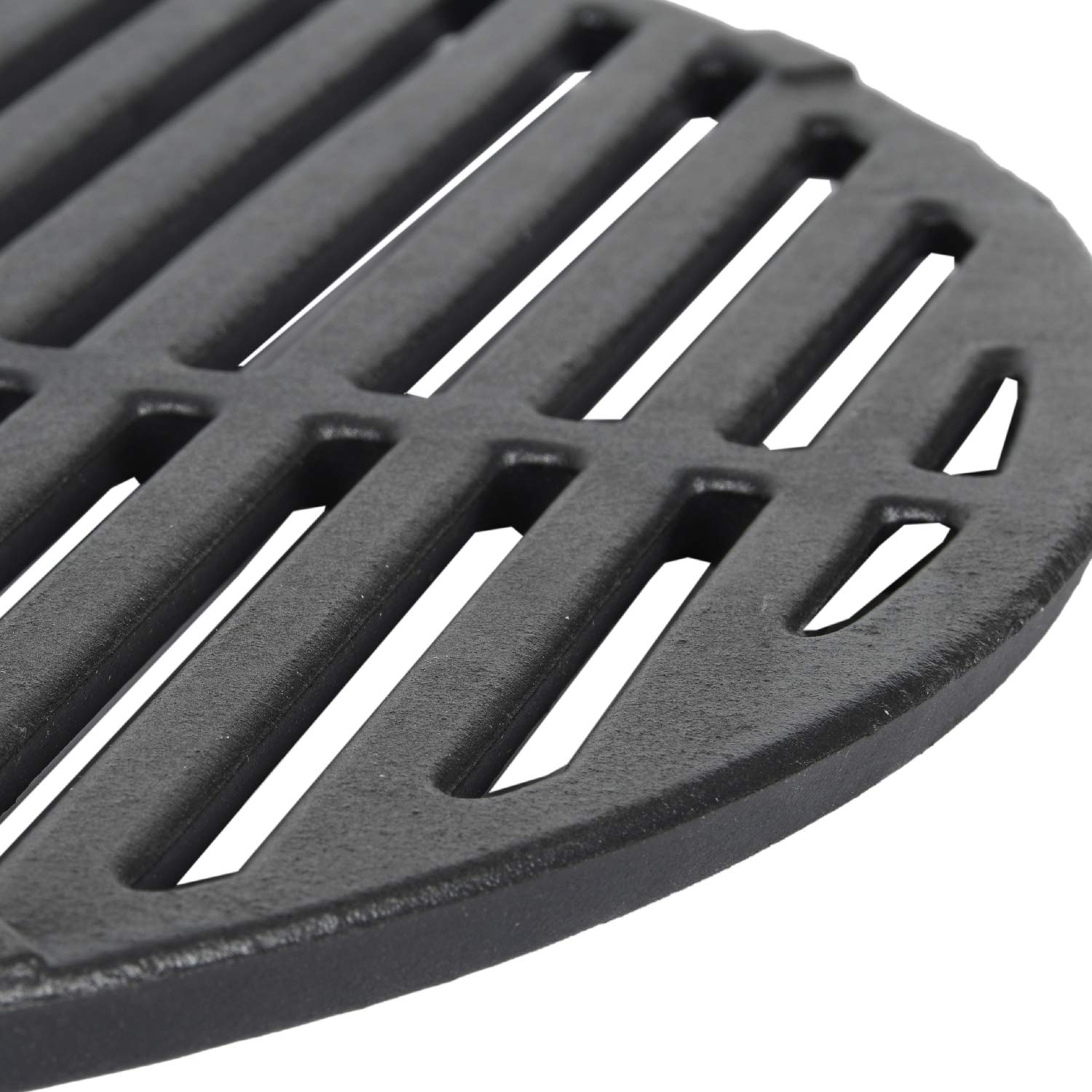 GasSaf grate beside measuring tape showing 18 3/16 inch diameter for fit