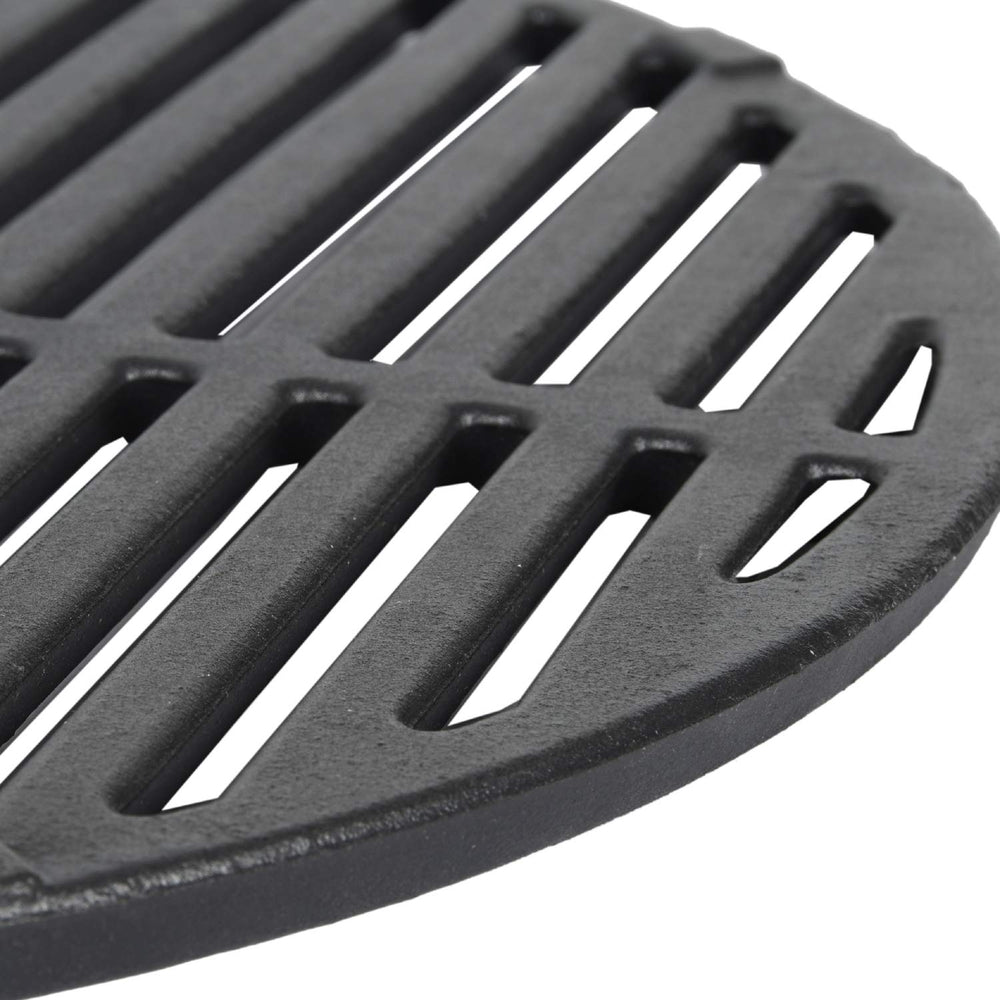 GasSaf grate beside measuring tape showing 18 3/16 inch diameter for fit