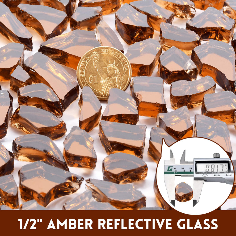GasSaf close-up of tempered amber glass reflecting light for vivid sparkle