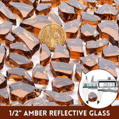 GasSaf close-up of tempered amber glass reflecting light for vivid sparkle