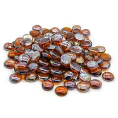 GasSaf amber luster inside fire bowl enhancing flame appearance and warmth