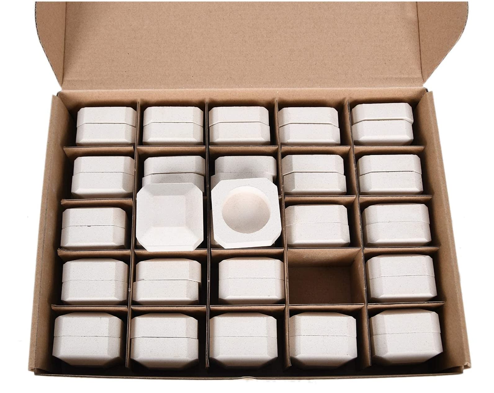 GasSaf front packaging showing 50 ceramic briquettes and clear benefits