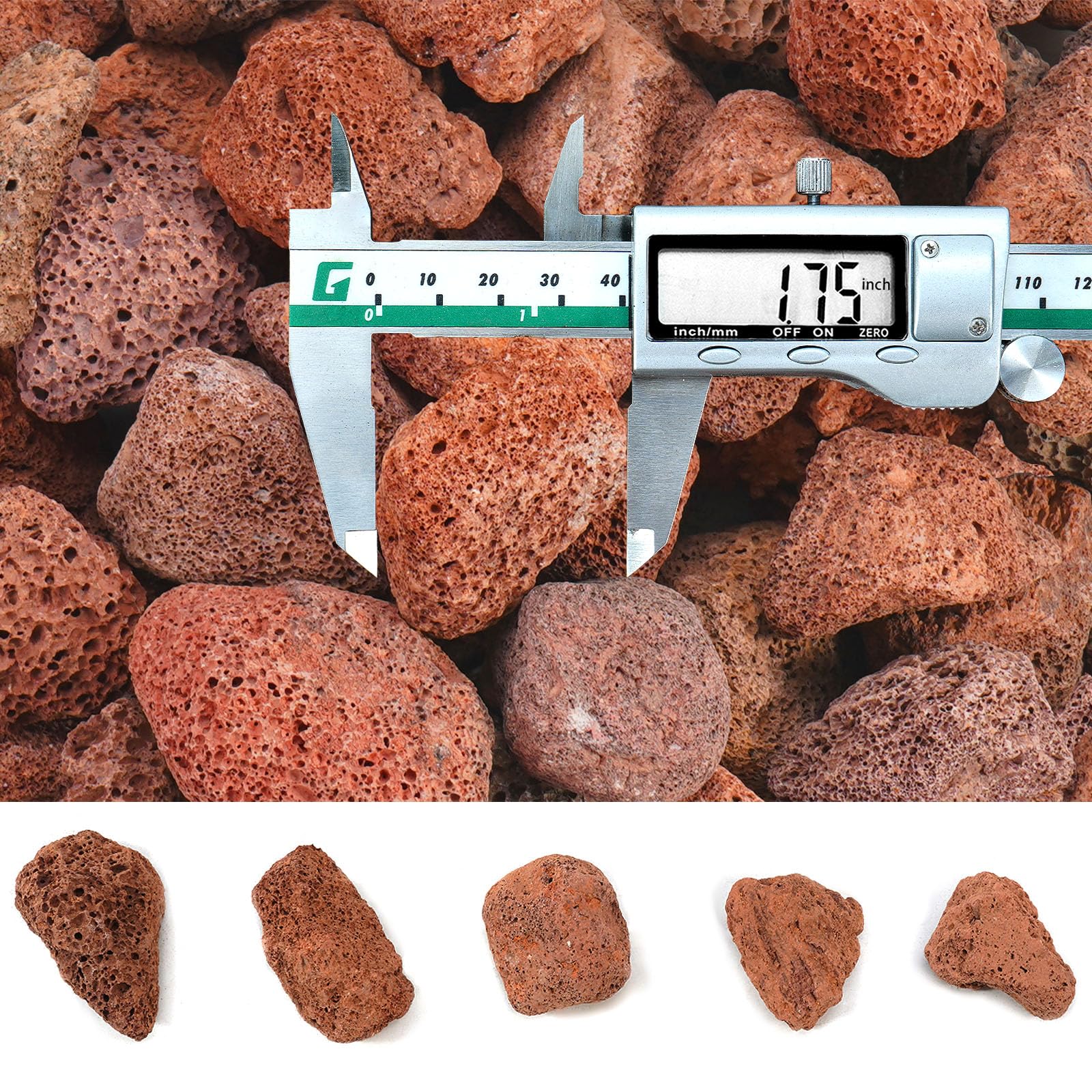GasSaf close-up porous lava rock texture improving flame dispersion