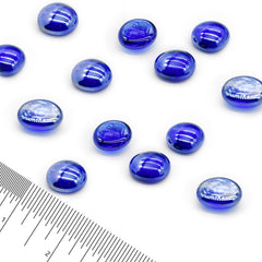 GasSaf close-up of 3/4 inch cobalt blue beads highlighting polished texture
