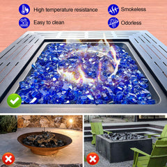 GasSaf used in indoor fireplace creating modern blue flame ambiance