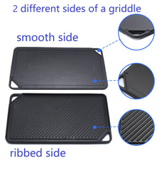 GasSaf close-up of flat surface showing smooth cast iron texture and even heating benefit