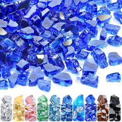 GasSaf front packaging showing 10 lb cobalt blue fire glass and product label