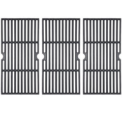 GasSaf front view of three cast iron grates showing fit and robust construction benefit
