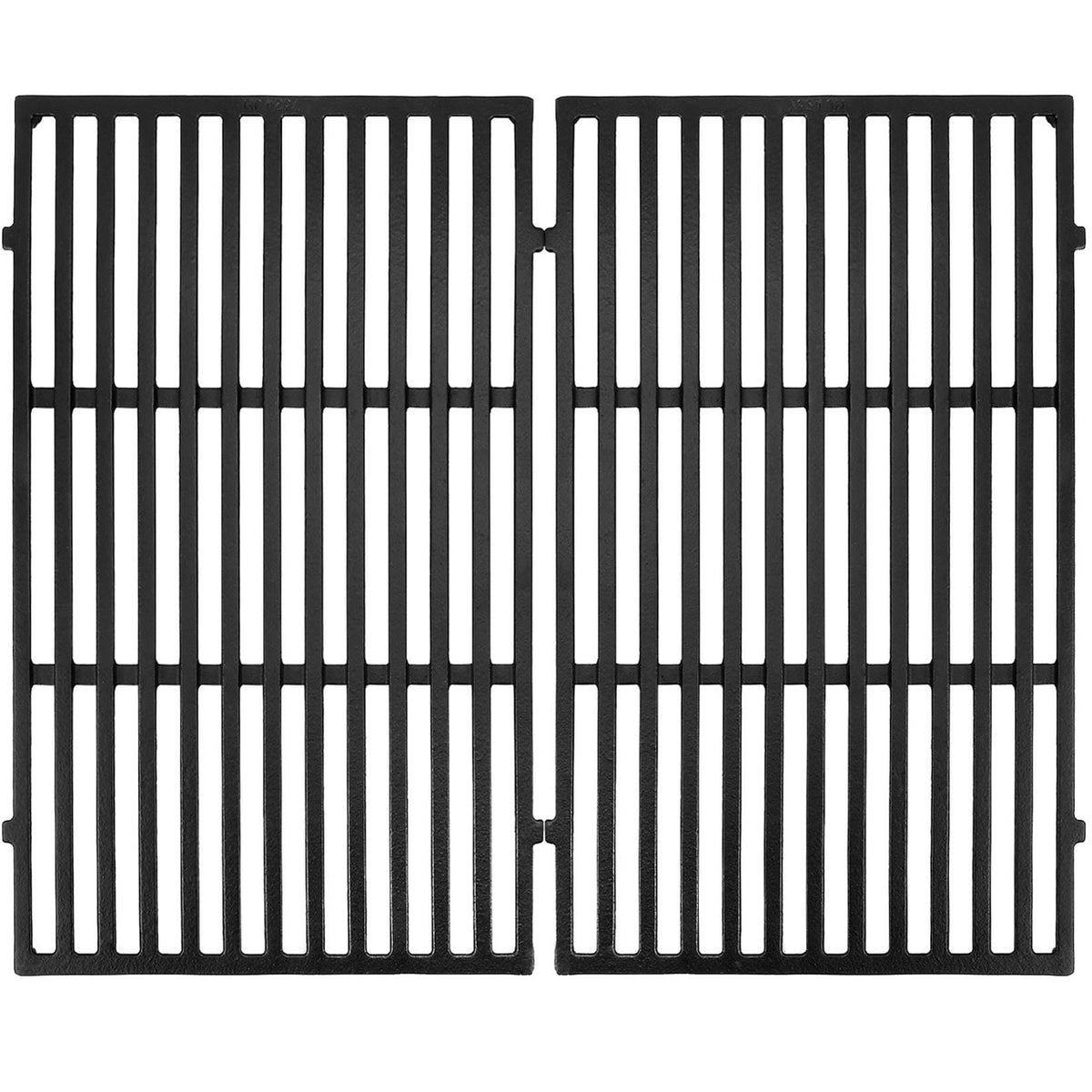 GasSaf front view of cast iron grates showing full cooking surface and durability