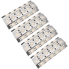 GasSaf front view of four stainless steel heat plates showing fit and protection