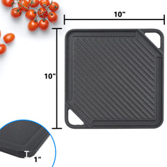 GasSaf griddle in use on gas stove delivering even browning and control