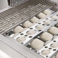 GasSaf plates installed over burners demonstrating flame protection and even heat