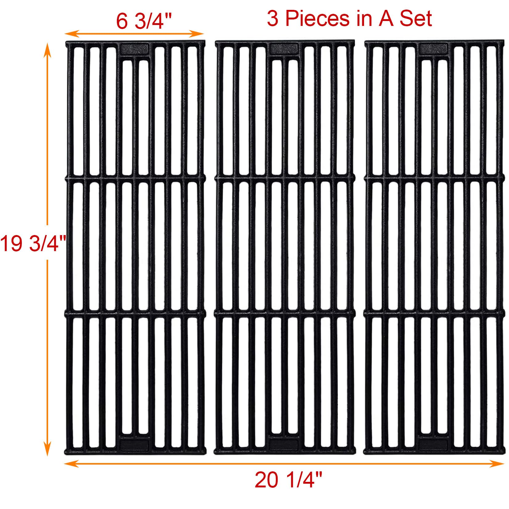 GasSaf grates installed on Char-Griller Duo 5050 demonstrating direct replacement advantage