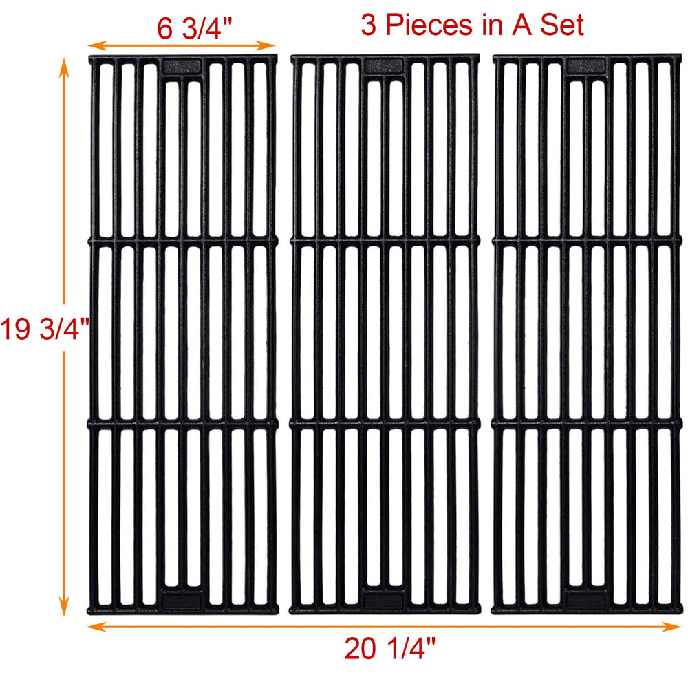 GasSaf grates installed on Char-Griller Duo 5050 demonstrating direct replacement advantage