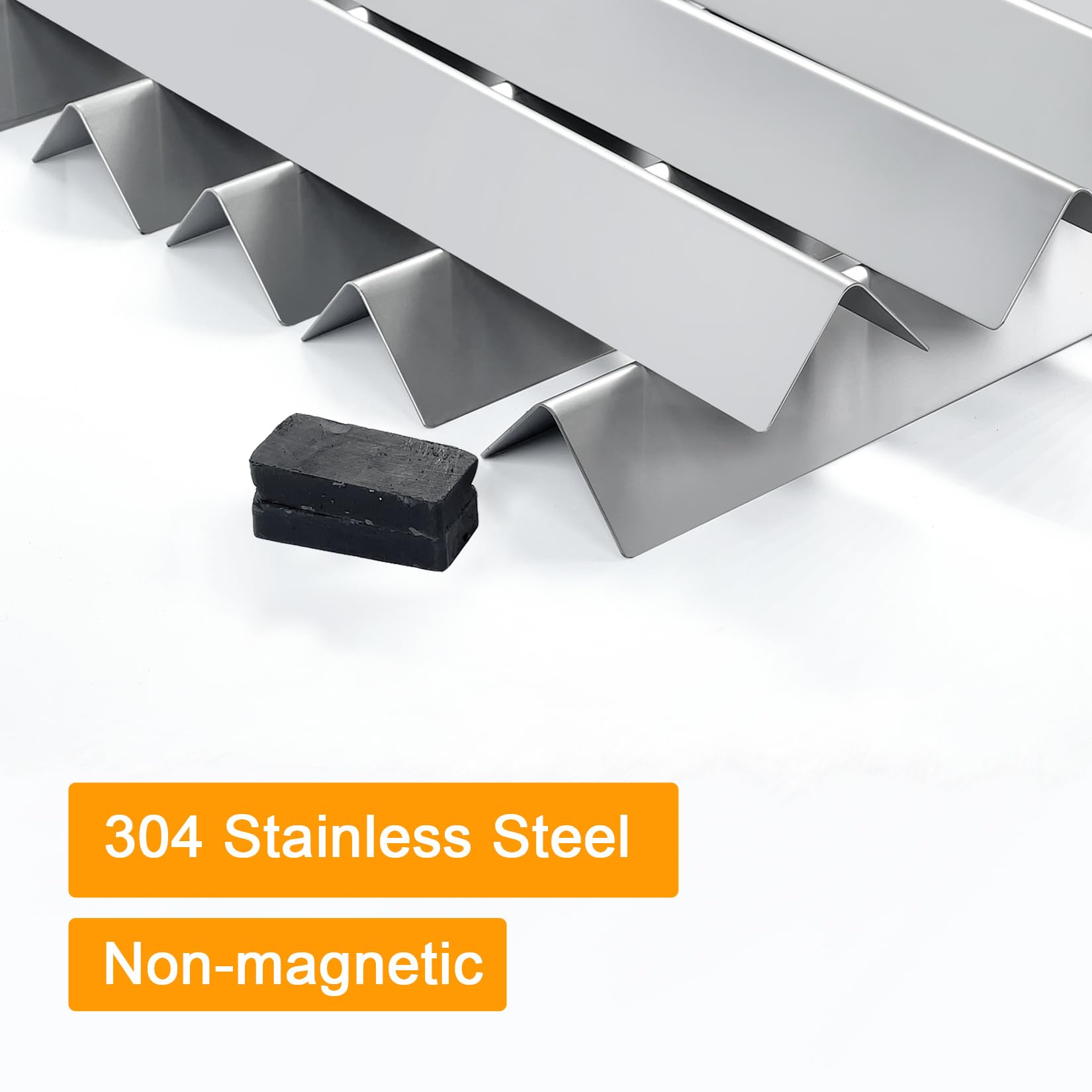 GasSaf flavorizer bars installed on grill illustrating even heat distribution and protection