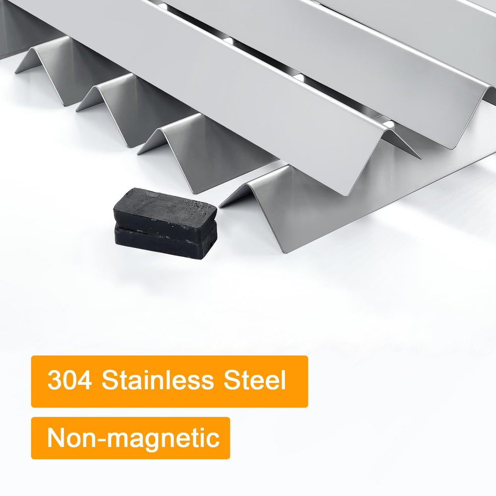 GasSaf flavorizer bars installed on grill illustrating even heat distribution and protection