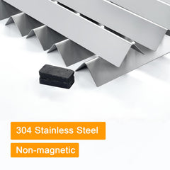 GasSaf flavorizer bars installed on grill illustrating even heat distribution and protection