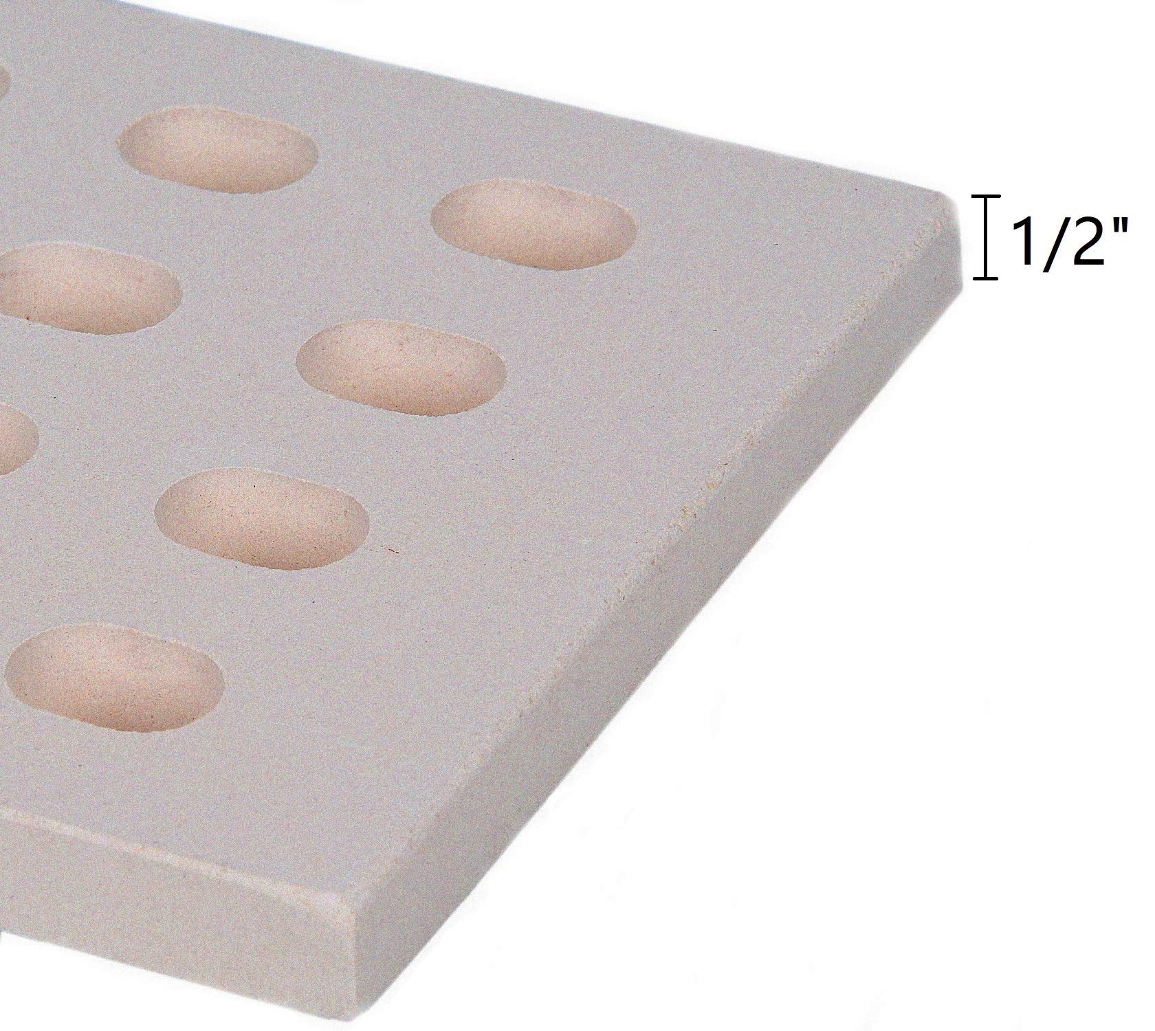 GasSaf installed ceramic brick on grill showing even heat distribution and flame protection
