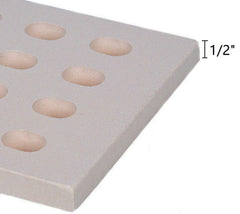 GasSaf installed ceramic brick on grill showing even heat distribution and flame protection