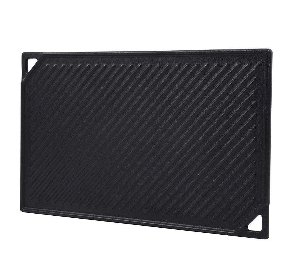 GasSaf handle and logo detail emphasizing durable cast iron construction benefit