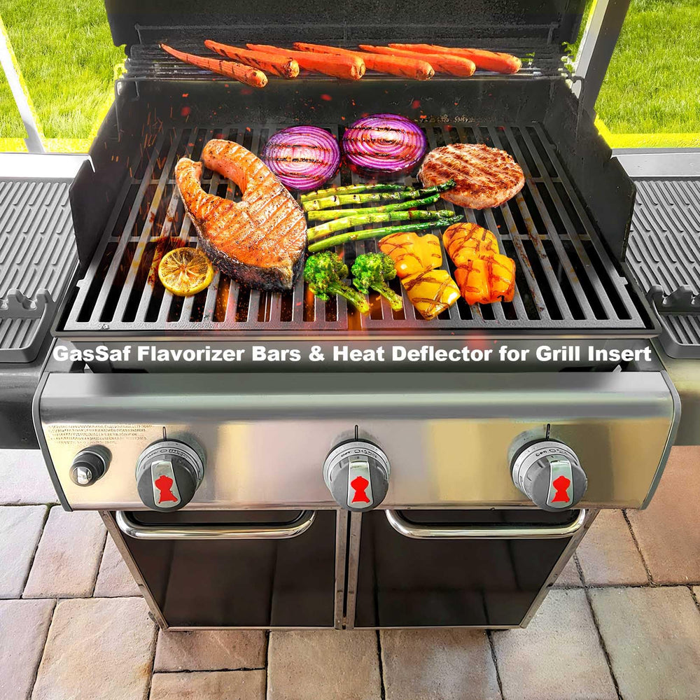 GasSaf in a backyard grill setup illustrating improved grilling flavor and cleaner cookouts
