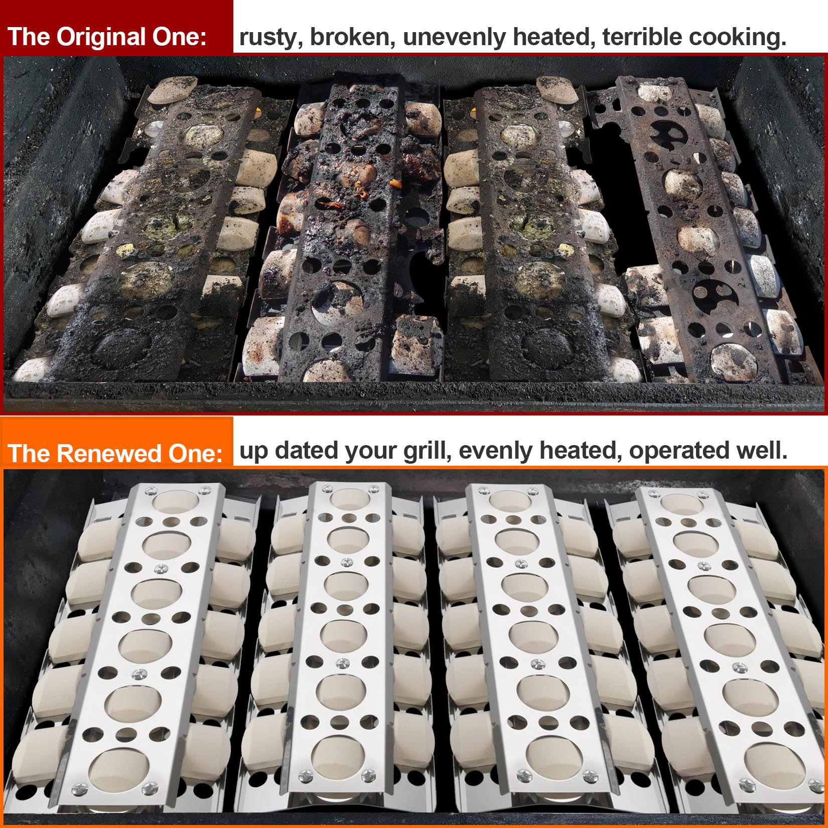 GasSaf outdoor grilling scene with plates installed offering improved grilling control