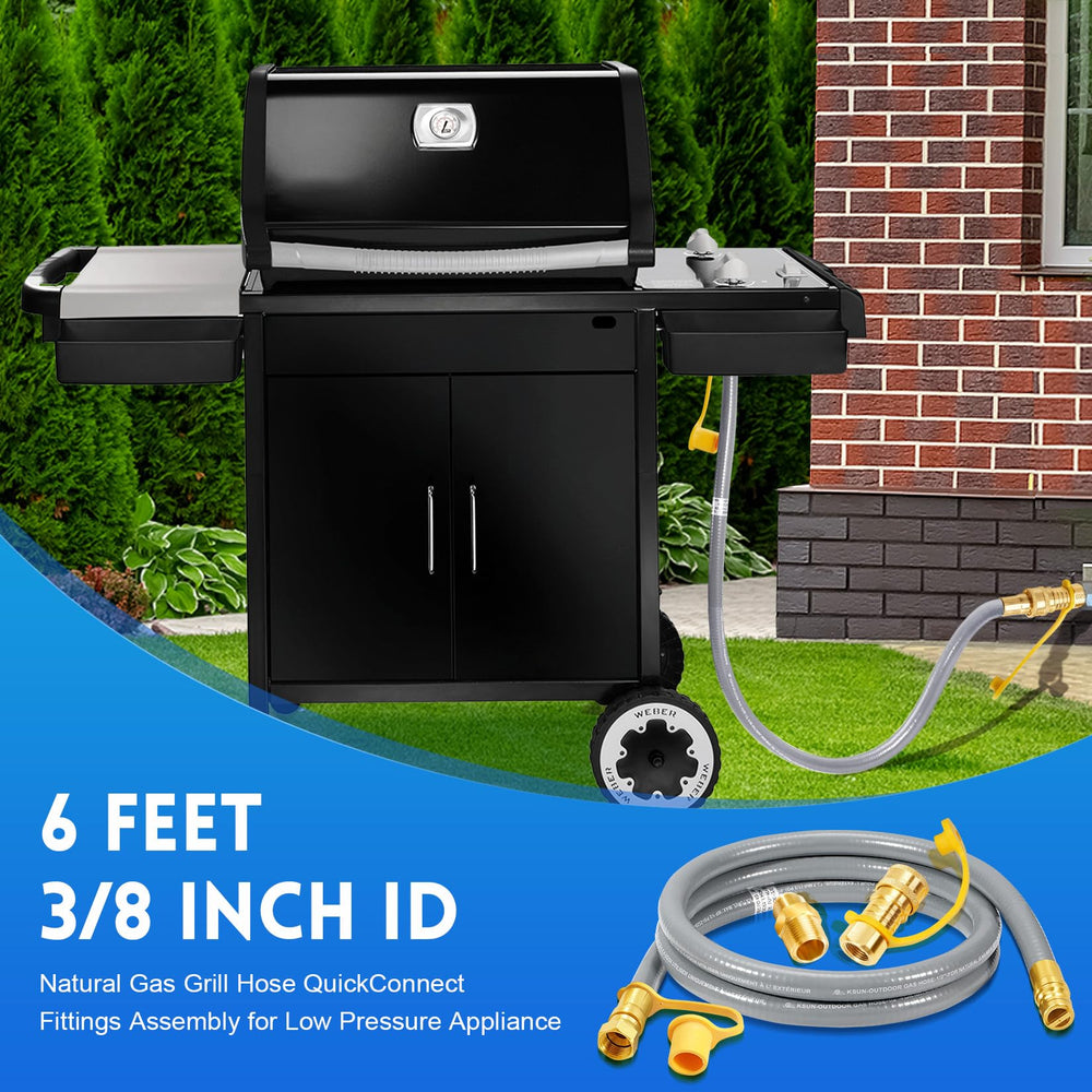 GasSaf hose in outdoor grill setup enabling flexible appliance placement