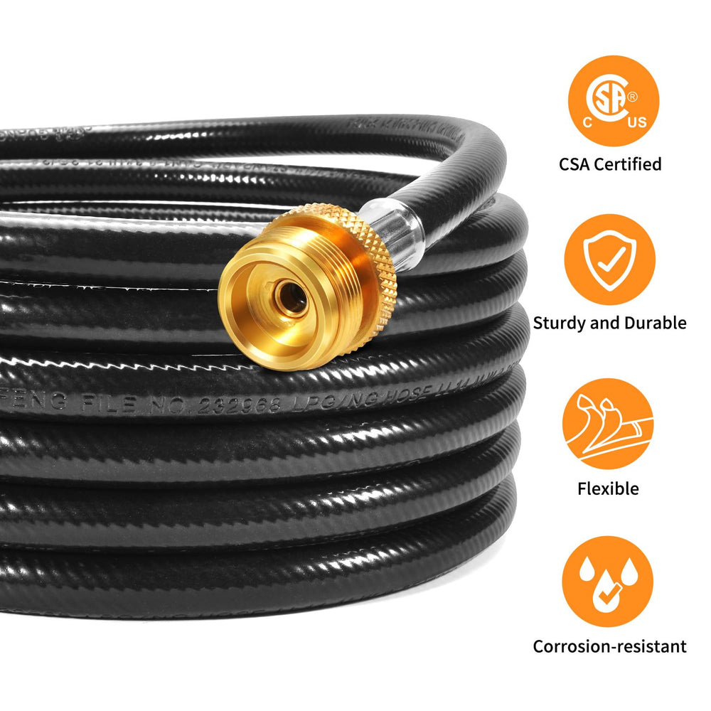 GasSaf rubber hose texture highlighting flexibility in cold weather
