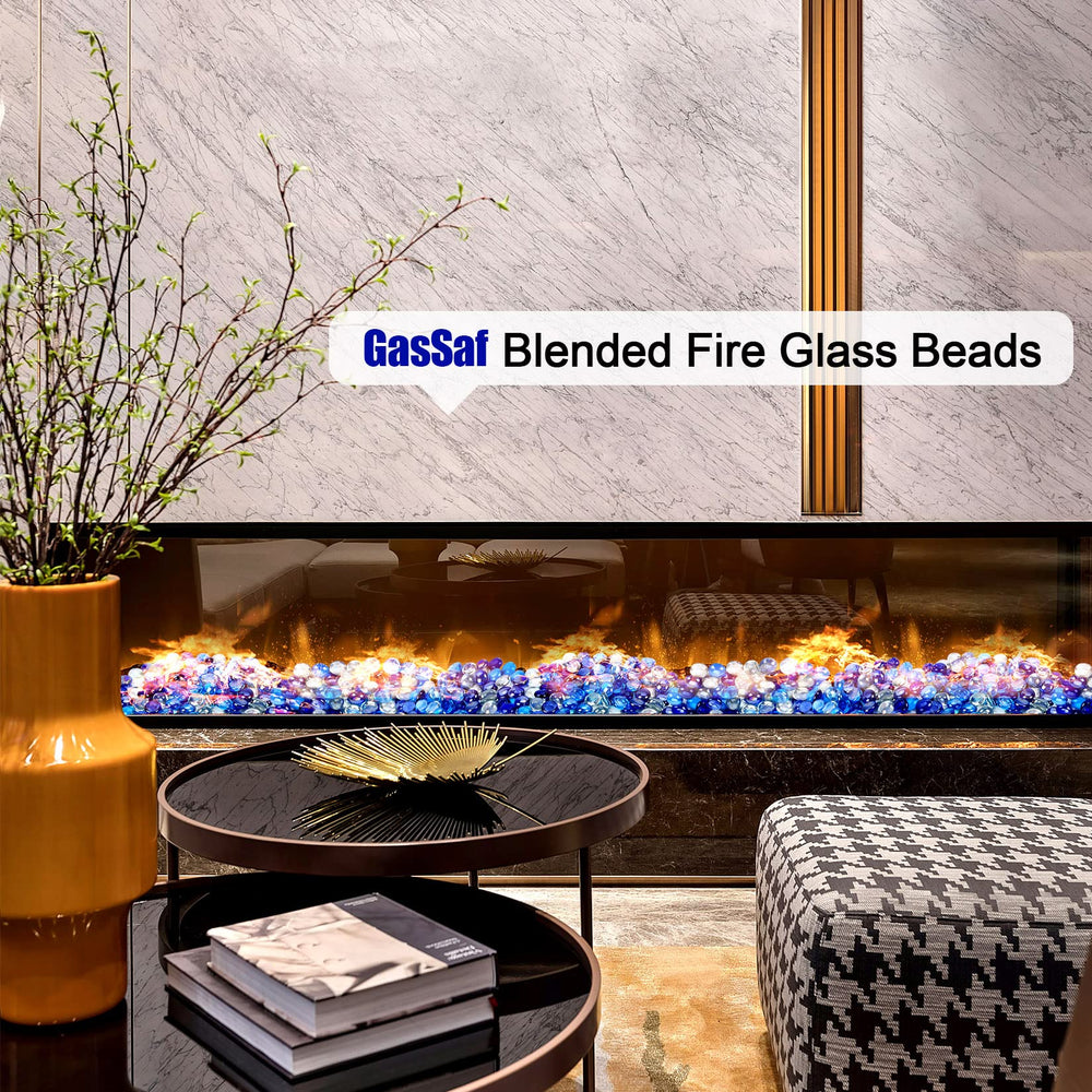 GasSaf beads next to ruler showing size and coverage benefit