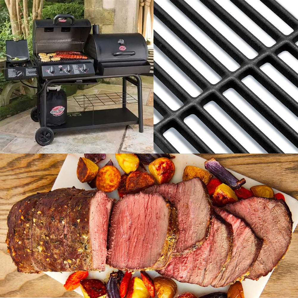 GasSaf grilled steak with sear marks from cast iron grate demonstrating superior browning benefit