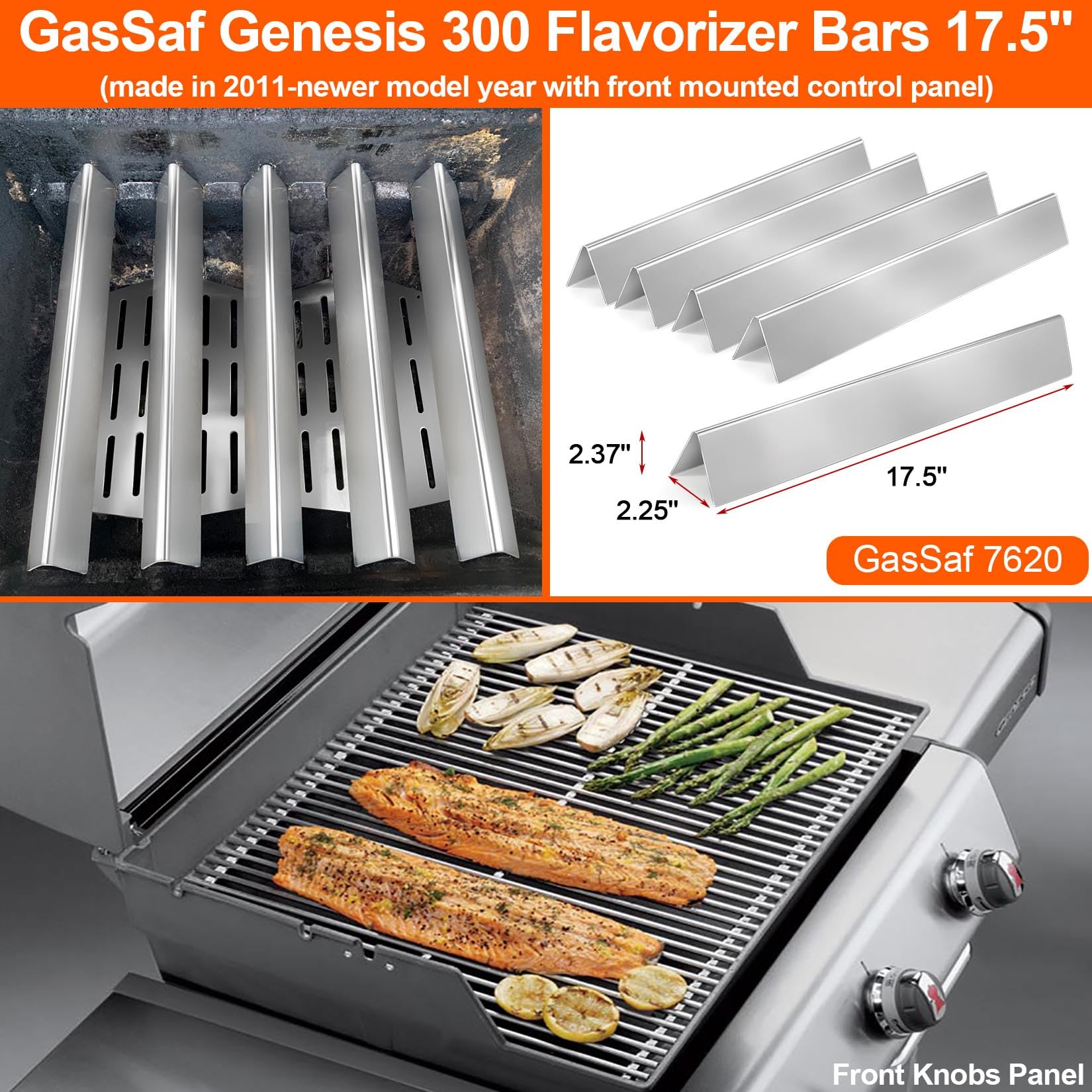 GasSaf single bar close-up showing stainless texture and corrosion resistance