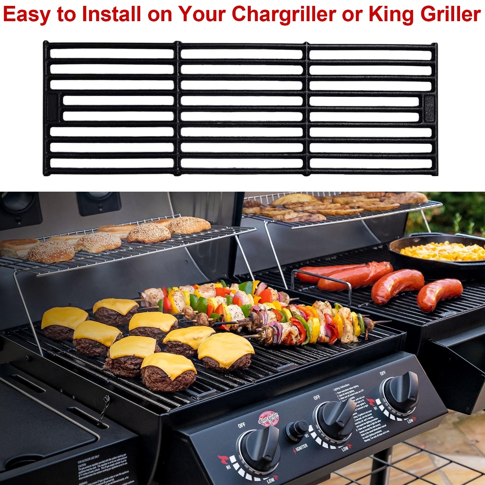 GasSaf grate beside ruler showing 19-3/4 inch dimension for accurate fit verification