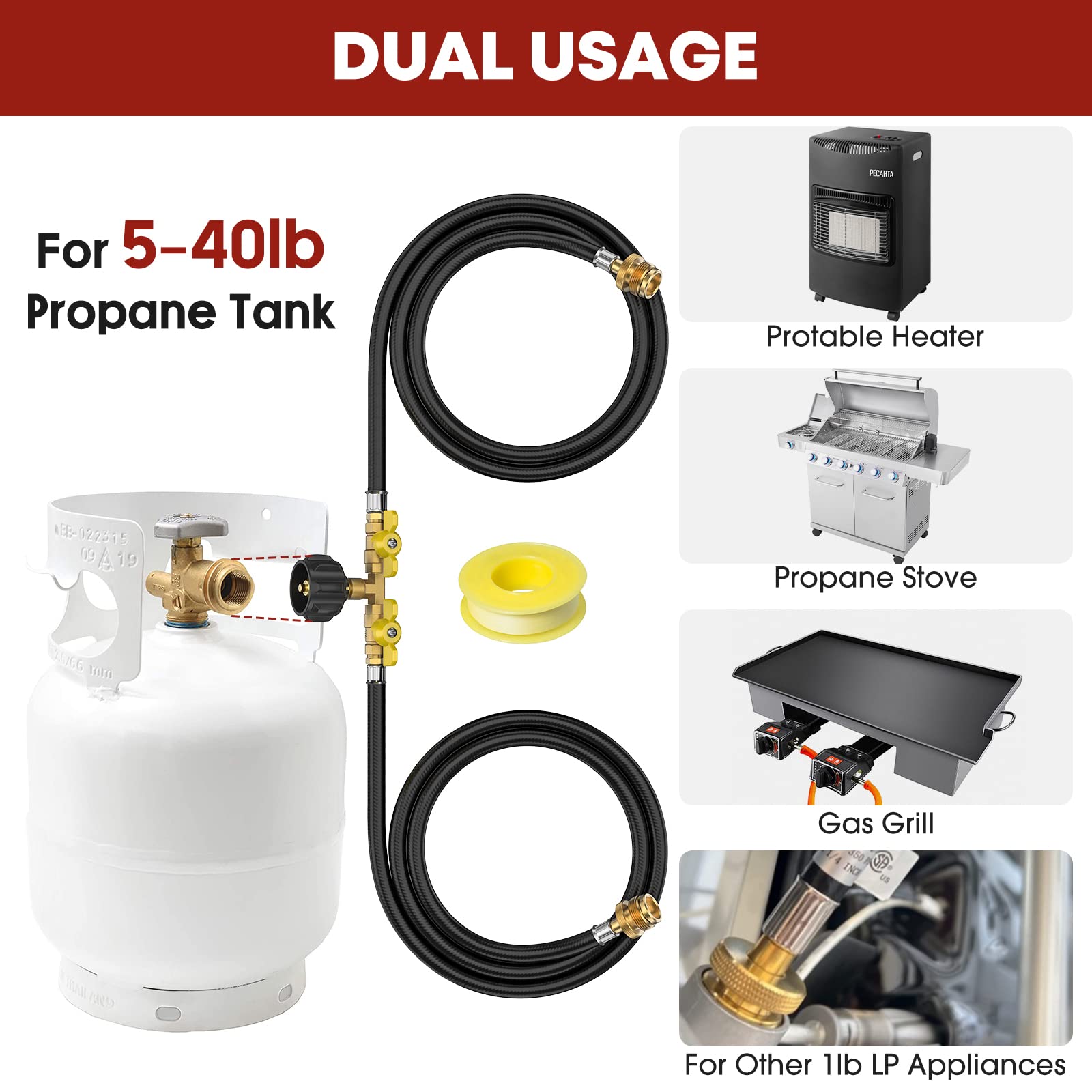 GasXpert connected to camp stove, steady fuel supply while cooking