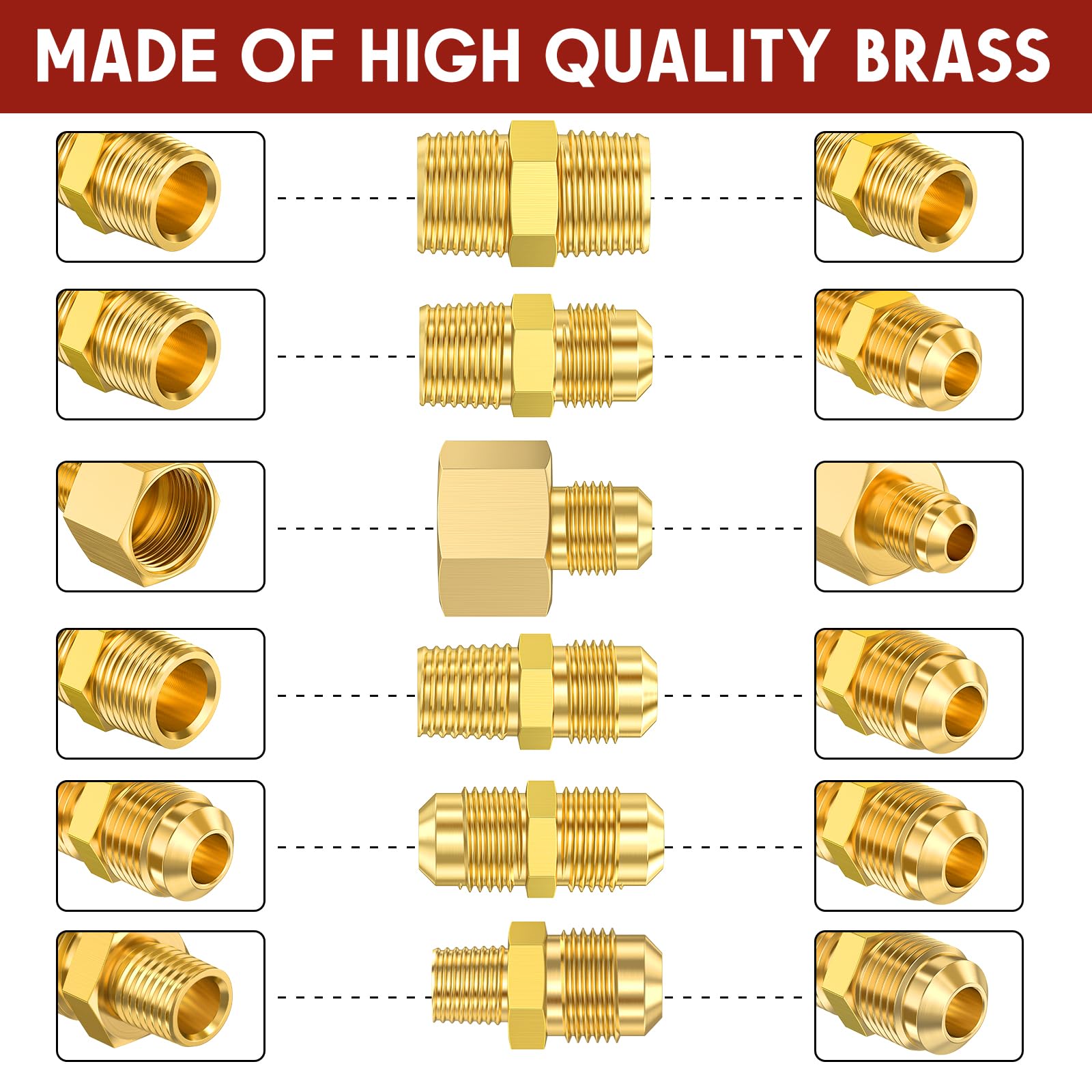 GasXpert flare end connection detail illustrating secure easy attachment