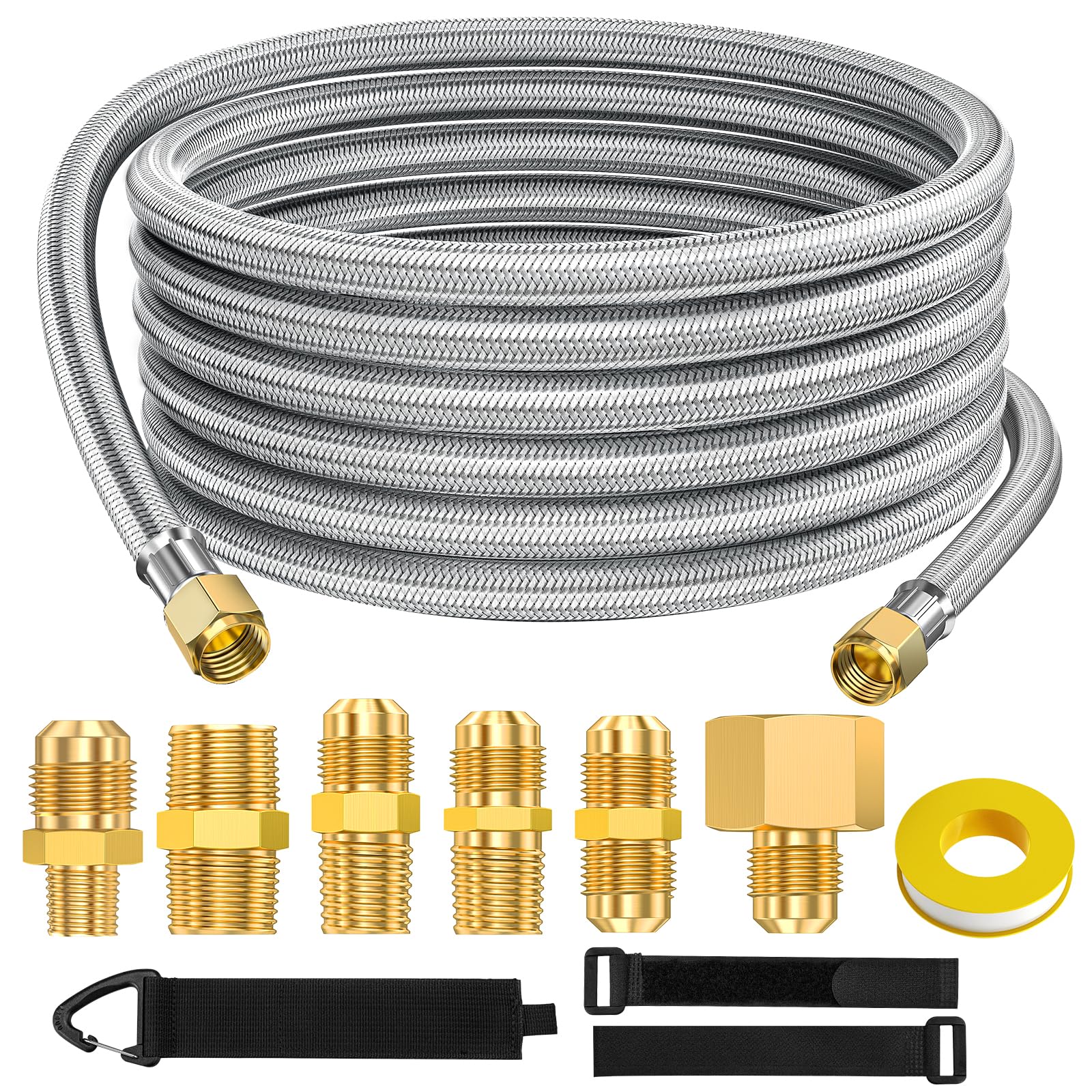 GasXpert front packaging and assembled hose kit showing components and convenience