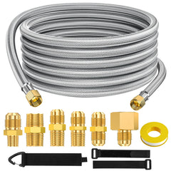 GasXpert front packaging and assembled hose kit showing components and convenience