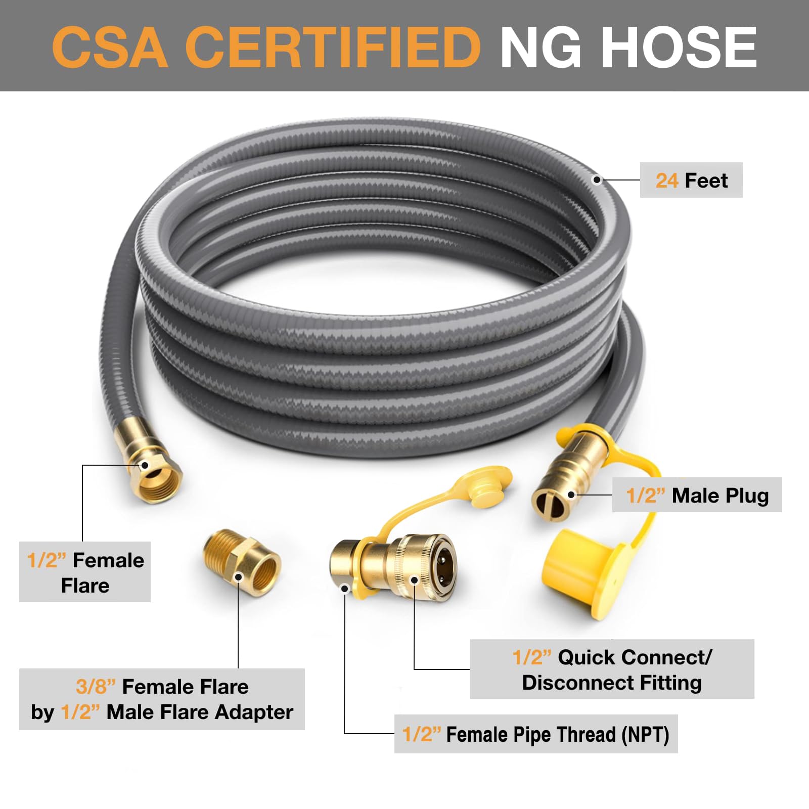 GasXpert quick-connect detail with coupling engaged, offering fast secure hookup
